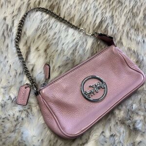 Coach Pink Leather Shoulder Bag